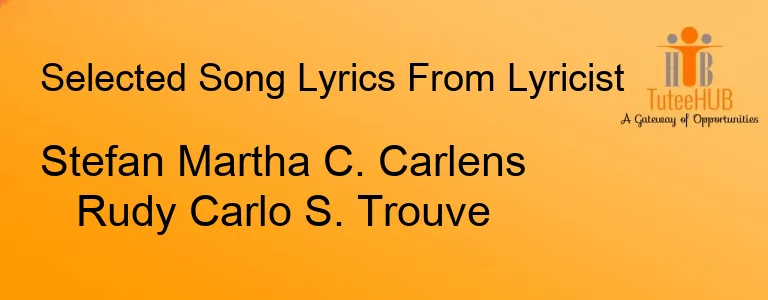 Stefan Martha C. Carlens Rudy Carlo S. Trouve