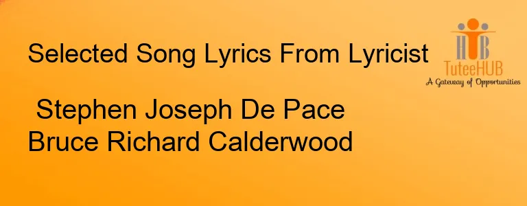 Stephen Joseph De Pace Bruce Richard Calderwood