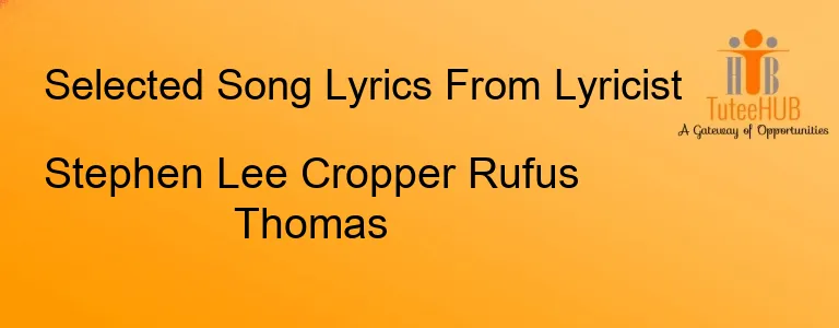 Stephen Lee Cropper Rufus Thomas