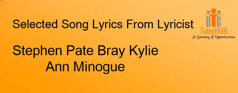 Stephen Pate Bray Kylie Ann Minogue