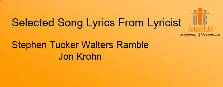 Stephen Tucker Walters Ramble Jon Krohn