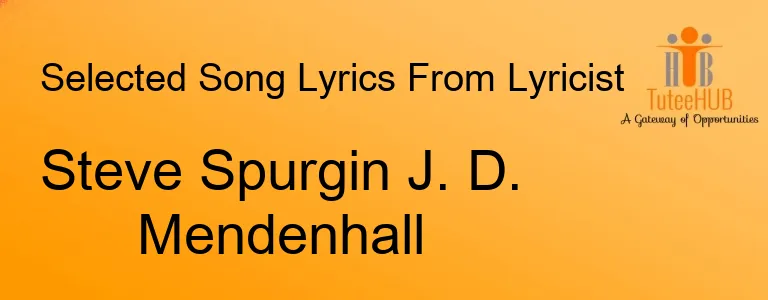 Steve Spurgin J. D. Mendenhall