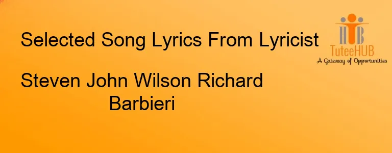 Steven John Wilson Richard Barbieri