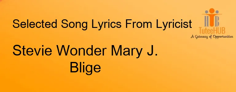 Stevie Wonder Mary J. Blige