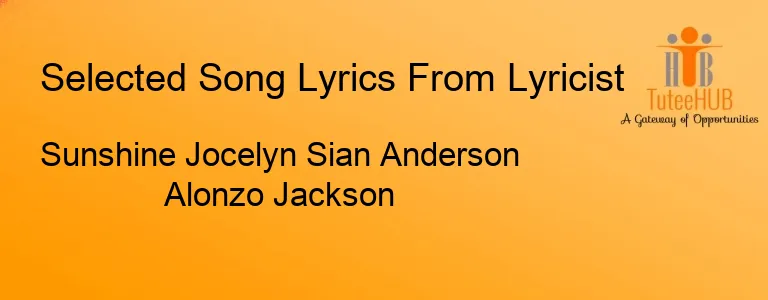 Sunshine Jocelyn Sian Anderson Alonzo Jackson