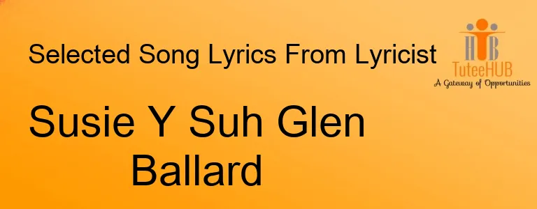 Susie Y Suh Glen Ballard