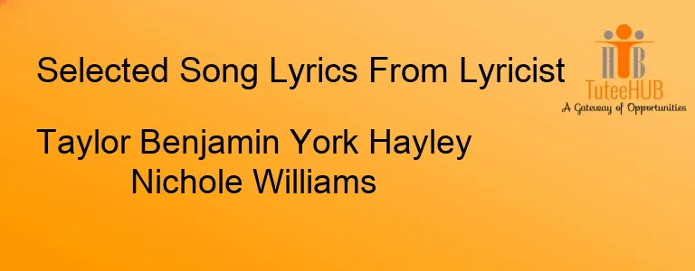 Taylor Benjamin York Hayley Nichole Williams