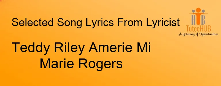 Teddy Riley Amerie Mi Marie Rogers