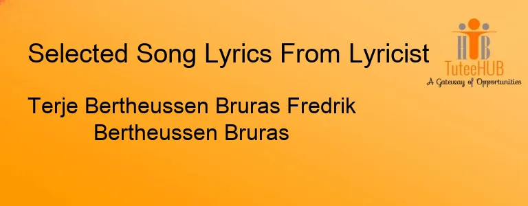 Terje Bertheussen Bruras Fredrik Bertheussen Bruras