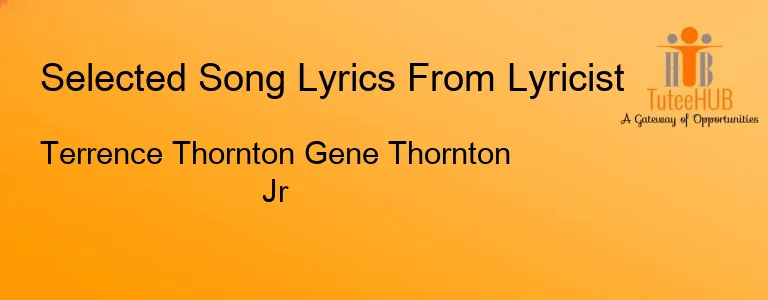Terrence Thornton Gene Thornton Jr