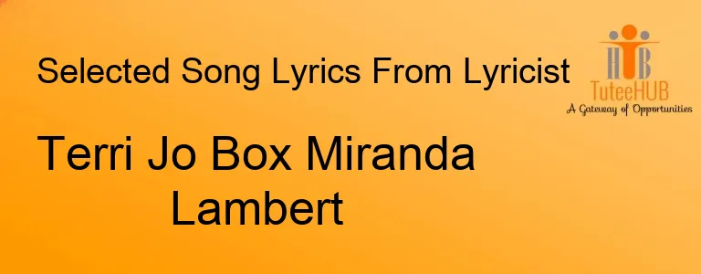 Terri Jo Box Miranda Lambert