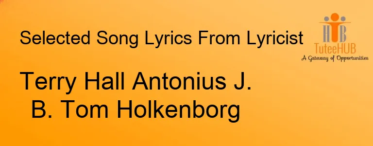 Terry Hall Antonius J. B. Tom Holkenborg