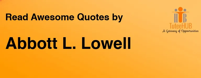 Abbott L. Lowell