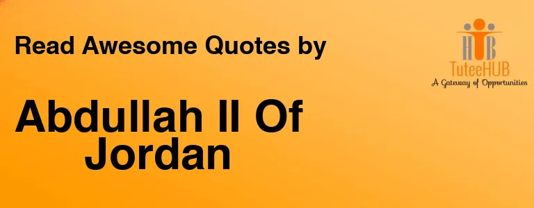 Abdullah II Of Jordan