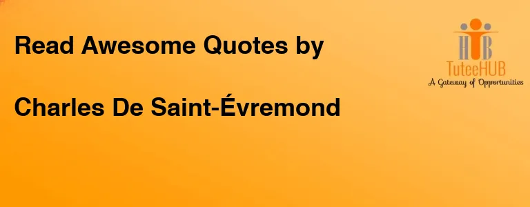 Charles De Saint-Évremond