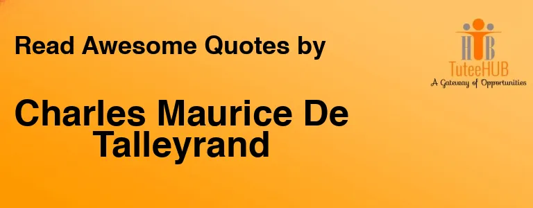 Charles Maurice De Talleyrand