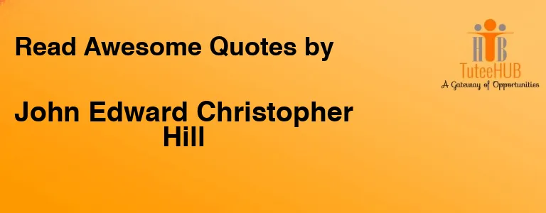 John Edward Christopher Hill