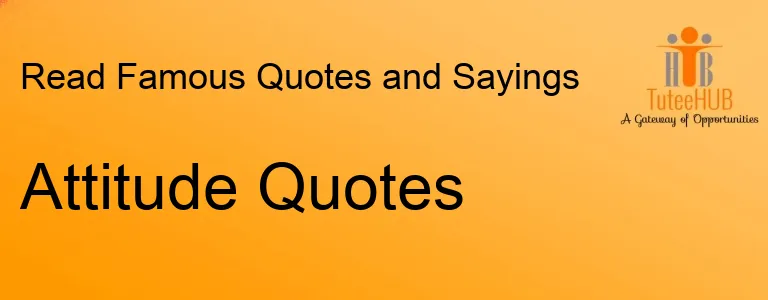 Attitude Quotes