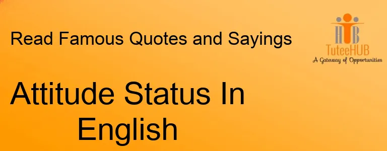 Attitude Status In English