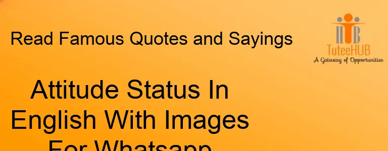 Attitude Status In English With Images For Whatsapp