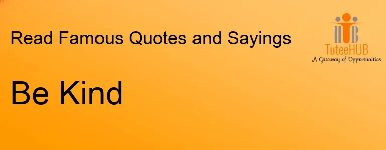 Be Kind