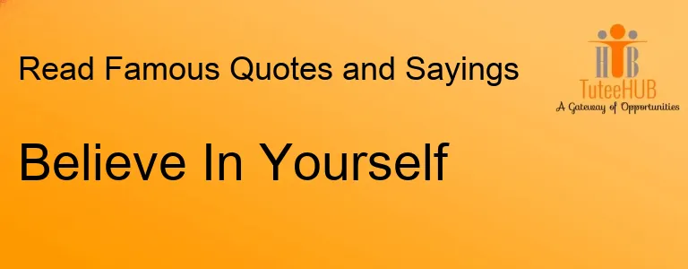 Believe In Yourself