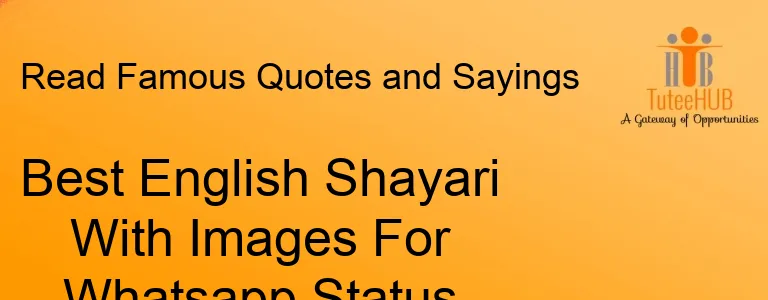 Best English Shayari With Images For Whatsapp Status