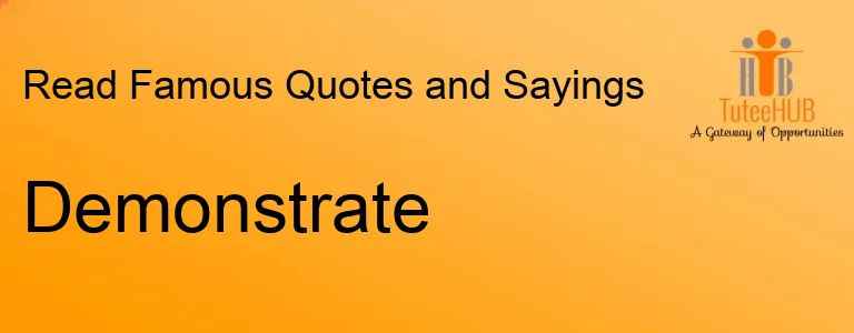 Demonstrate
