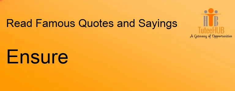 Ensure