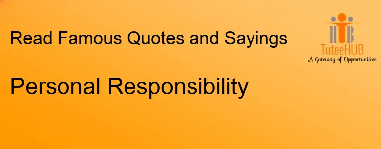 Personal Responsibility