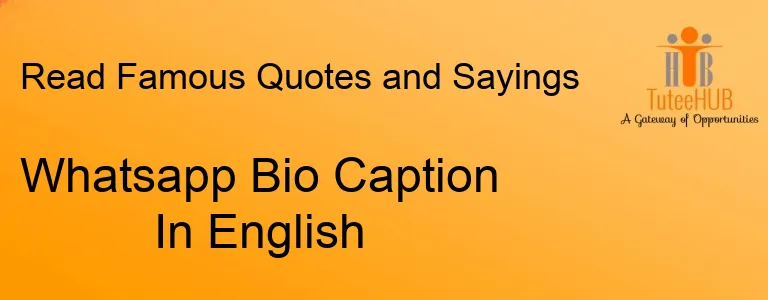 Whatsapp Bio Caption In English