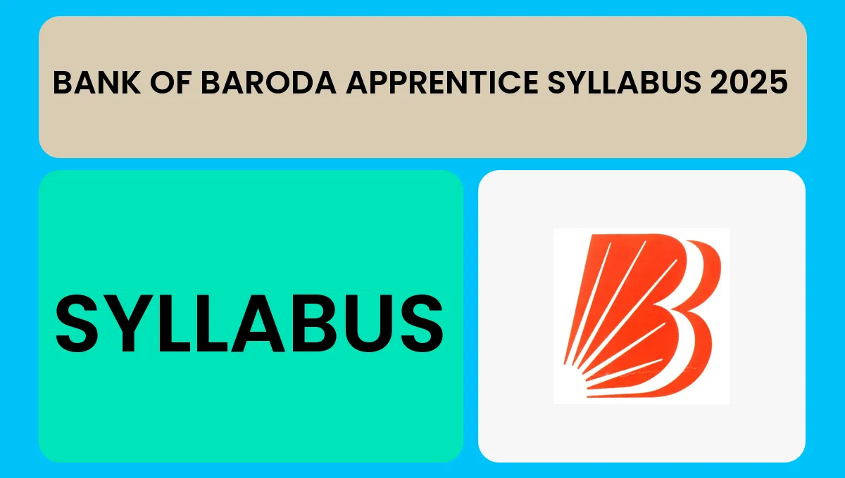 Syllabus for Bank of Baroda Apprentice Syllabus 2025