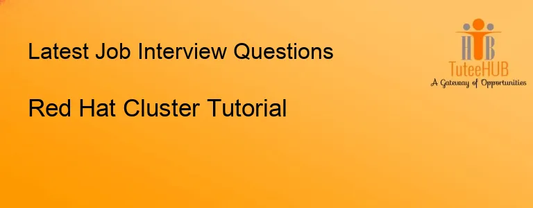 Red Hat Cluster Tutorial