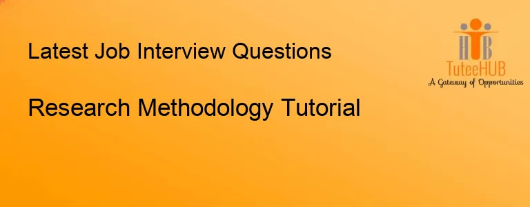 Research Methodology Tutorial