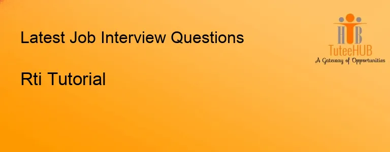 Rti Tutorial