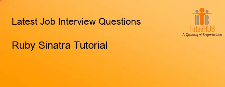 Ruby Sinatra Tutorial