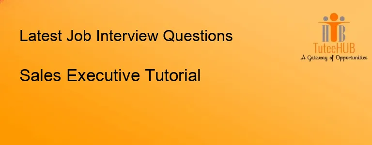 Sales Executive Tutorial