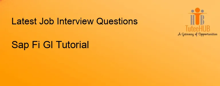 Sap Fi Gl Tutorial