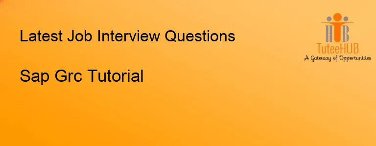 Sap Grc Tutorial
