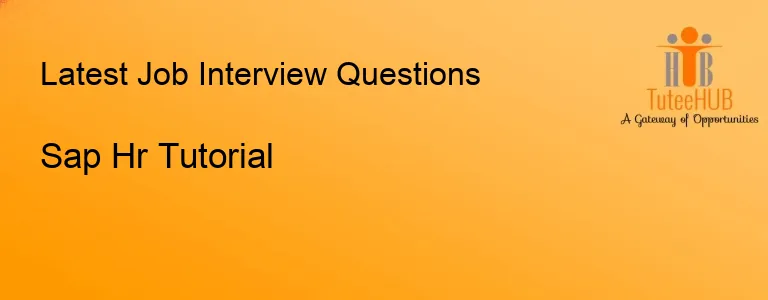 Sap Hr Tutorial