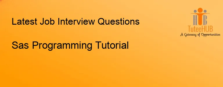 Sas Programming Tutorial
