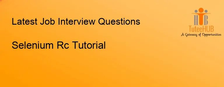 Selenium Rc Tutorial