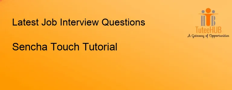 Sencha Touch Tutorial
