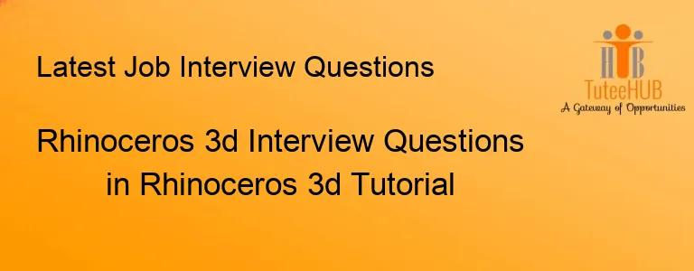 Rhinoceros 3d Interview Questions in Rhinoceros 3d Tutorial