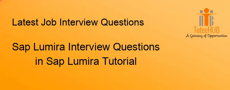Sap Lumira Interview Questions in Sap Lumira Tutorial