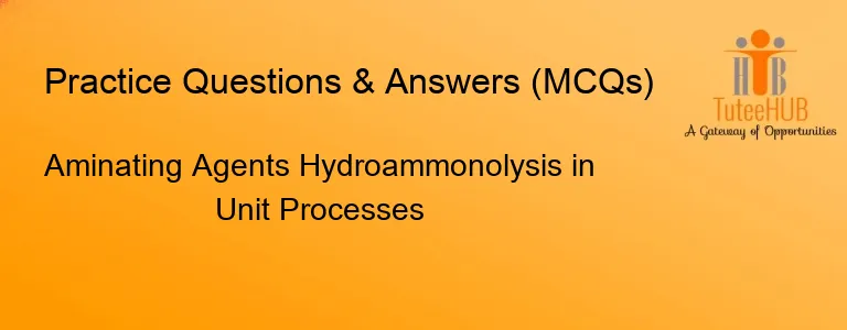 Aminating Agents Hydroammonolysis in Unit Processes