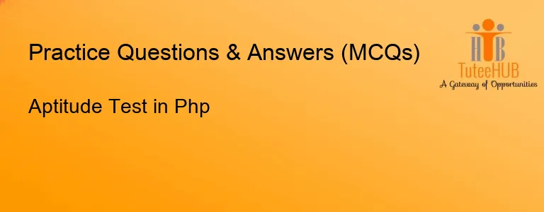Aptitude Test in Php