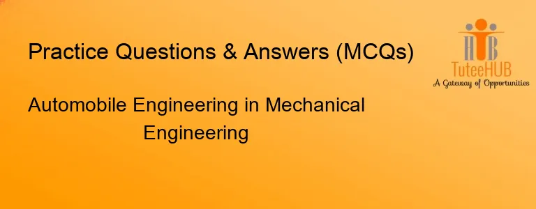 Automobile Engineering in Mechanical Engineering