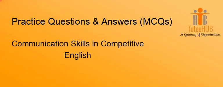 Communication Skills in Competitive English
