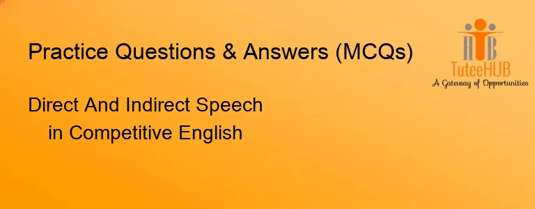 Direct And Indirect Speech in Competitive English
